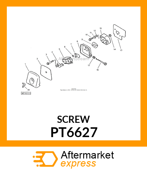 Screw - SCREW,PAN HD 5MM X 57MM PT6627