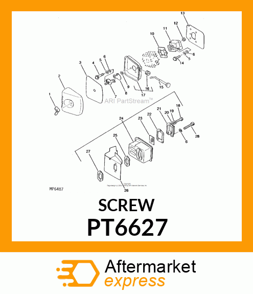 Screw - SCREW,PAN HD 5MM X 57MM PT6627