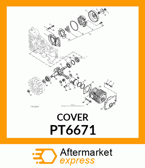 Cover - COVER, CYLINDER-PUR (Part is Obsolete) PT6671