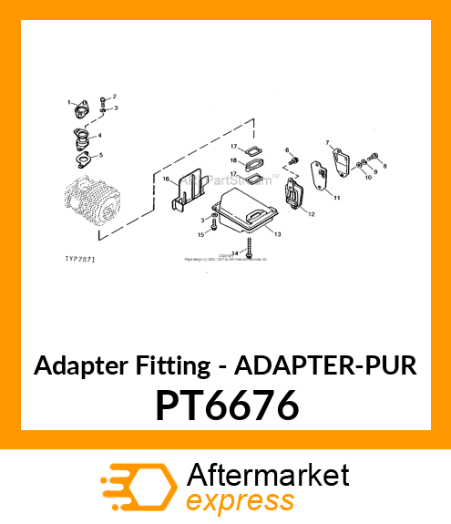 Adapter Fitting - ADAPTER-PUR PT6676