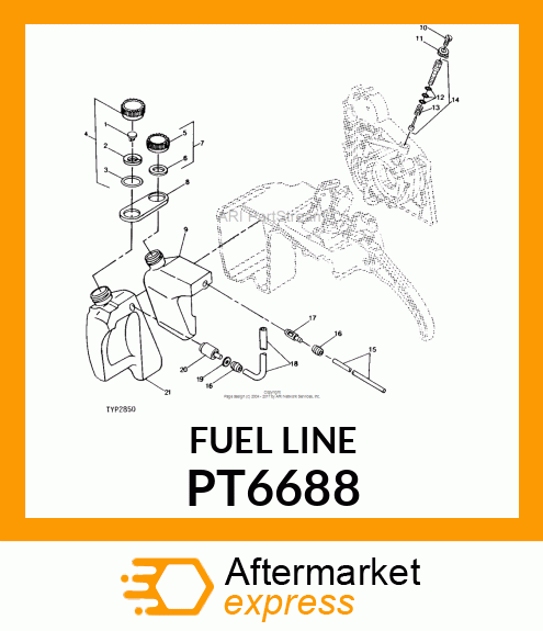 Fuel Line - PIPE, OIL-PUR PT6688