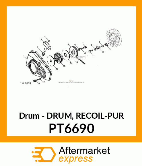 Drum - DRUM, RECOIL-PUR PT6690