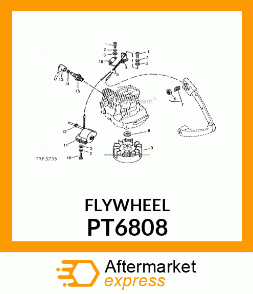 Flywheel - FLYWHEEL (Part is Obsolete) PT6808