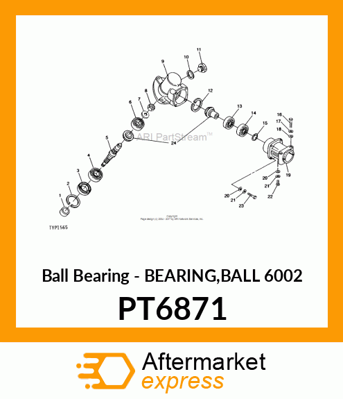 Ball Bearing - BEARING,BALL 6002 PT6871