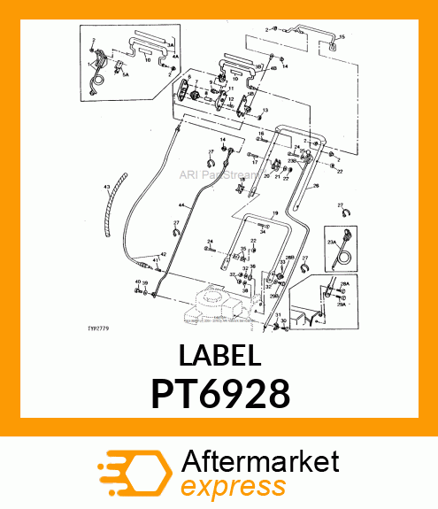 Label - LABEL, BLADE CONTROL (Part is Obsolete) PT6928