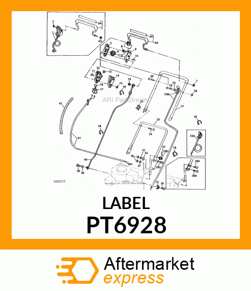 Label - LABEL, BLADE CONTROL (Part is Obsolete) PT6928