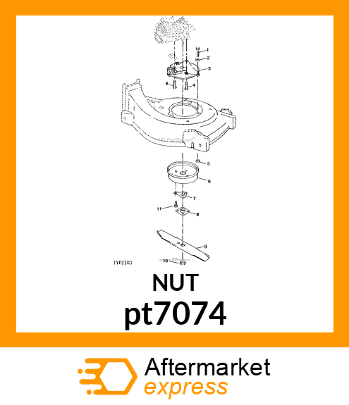 NUT HEX 5/8 UNF pt7074