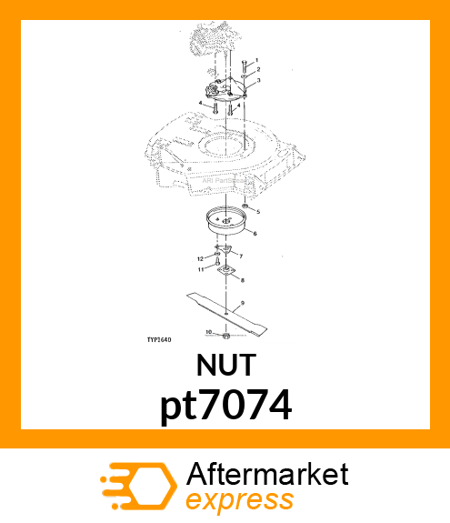 NUT HEX 5/8 UNF pt7074