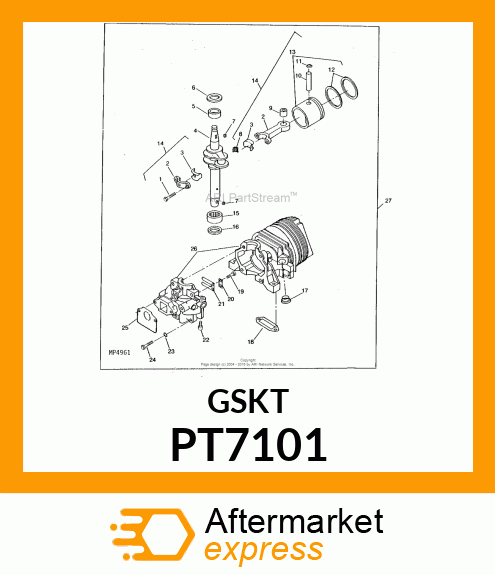 Gasket - GASKET,CARBURETOR PT7101