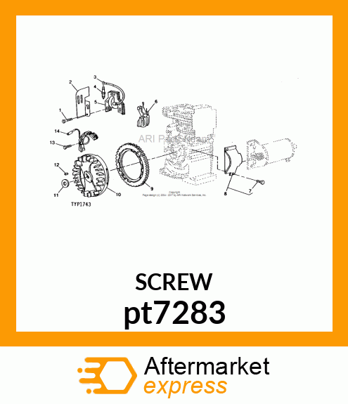 SCREW, SLFTPG, SPD THD, SLTD HEX HD pt7283