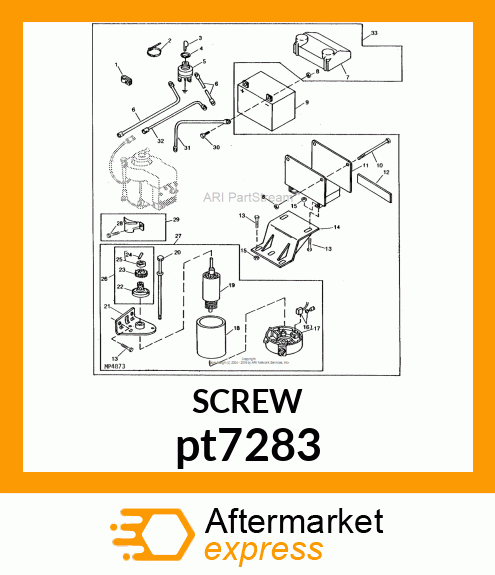 SCREW, SLFTPG, SPD THD, SLTD HEX HD pt7283