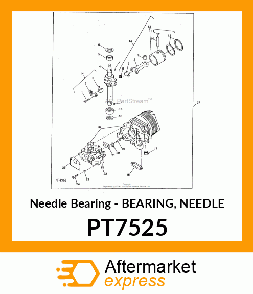 Needle Bearing - BEARING, NEEDLE PT7525