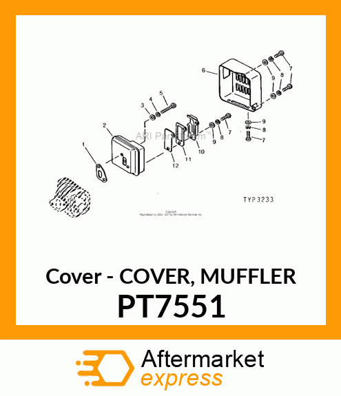 Cover - COVER, MUFFLER PT7551