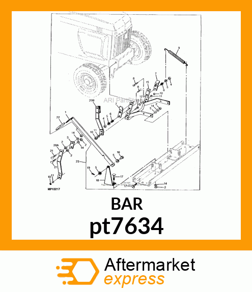 BRACKET, WELDED LIFT LOCK pt7634