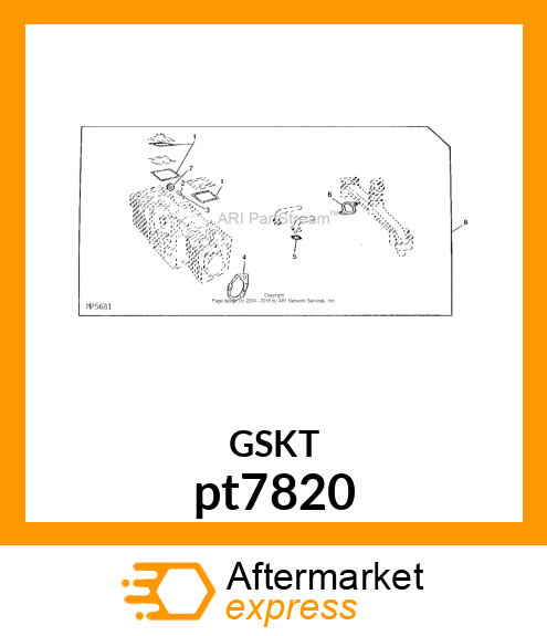 GASKET, INTAKE MANIFOLD pt7820