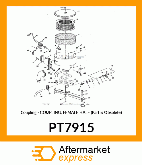 Coupling - COUPLING, FEMALE HALF (Part is Obsolete) PT7915