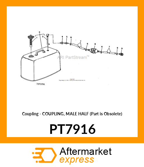 Coupling - COUPLING, MALE HALF (Part is Obsolete) PT7916