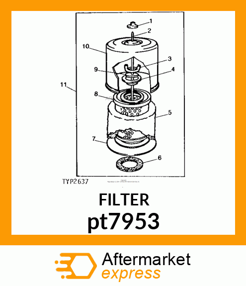 CARTRIDGE, AIR CLEANER (DRY) pt7953