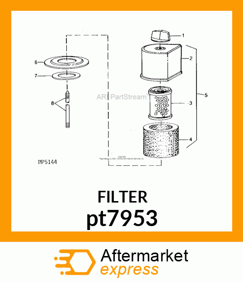 CARTRIDGE, AIR CLEANER (DRY) pt7953