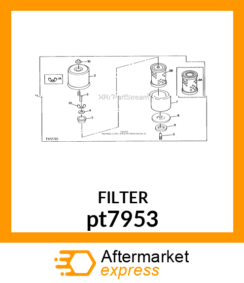 CARTRIDGE, AIR CLEANER (DRY) pt7953