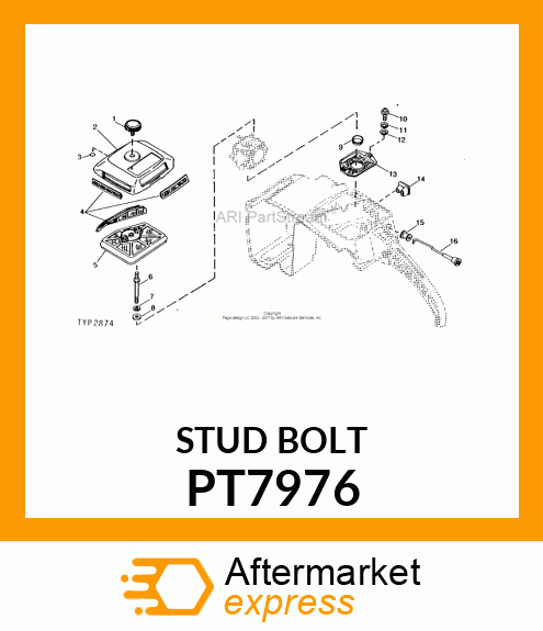 Screw - SCREW,(STUD W/INTEGRAL HEX) PT7976