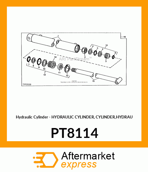 Hydraulic Cylinder - HYDRAULIC CYLINDER, CYLINDER,HYDRAU PT8114