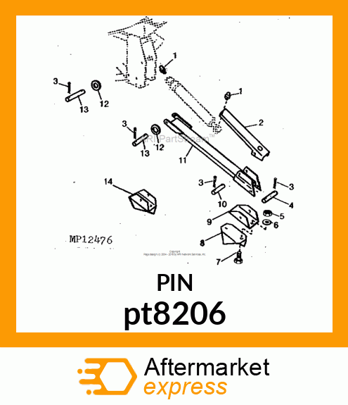 PIN, 5/8 X 5 pt8206