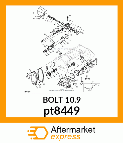 HARDWARE KIT, KIT, TINE BOLT amp; NUT pt8449