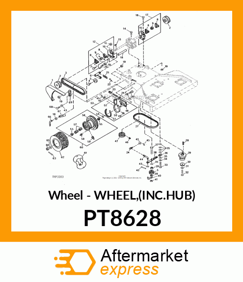 Wheel - WHEEL,(INC.HUB) PT8628