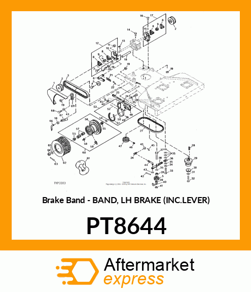 Brake Band - BAND, LH BRAKE (INC.LEVER) PT8644