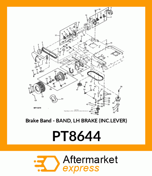 Brake Band - BAND, LH BRAKE (INC.LEVER) PT8644