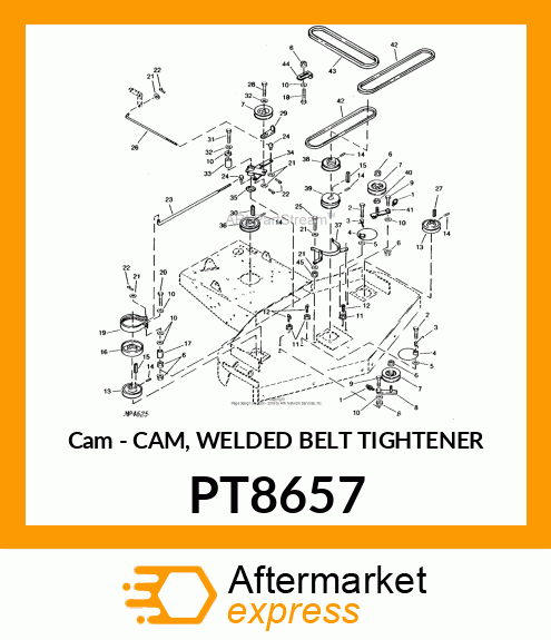 Cam - CAM, WELDED BELT TIGHTENER PT8657