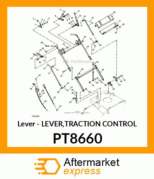 Lever - LEVER,TRACTION CONTROL PT8660