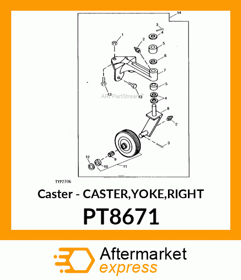 Caster PT8671