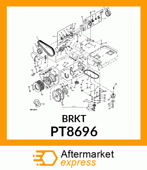 Bracket - BRACKET, WELDED LH SUPPORT PT8696