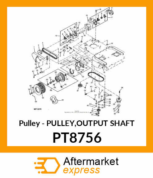 Pulley Output Shaft PT8756