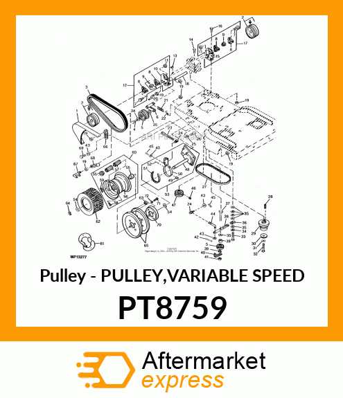 Pulley - PULLEY,VARIABLE SPEED PT8759