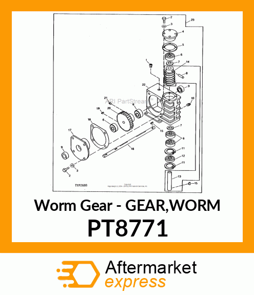 Worm Gear - GEAR,WORM PT8771