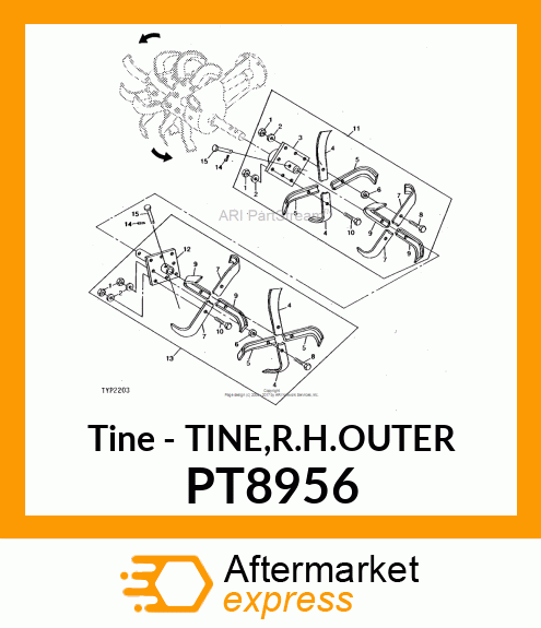 Tine - TINE,R.H.OUTER PT8956