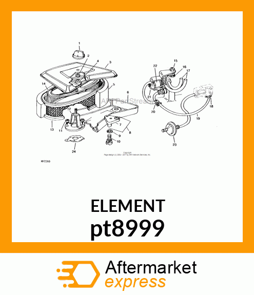 ELEMENT, AIR CLEANER pt8999