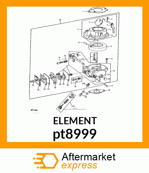 ELEMENT, AIR CLEANER pt8999