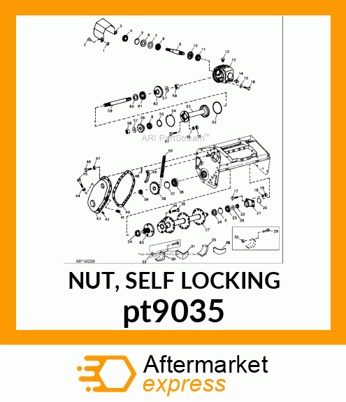 NUT, SELF LOCKING pt9035