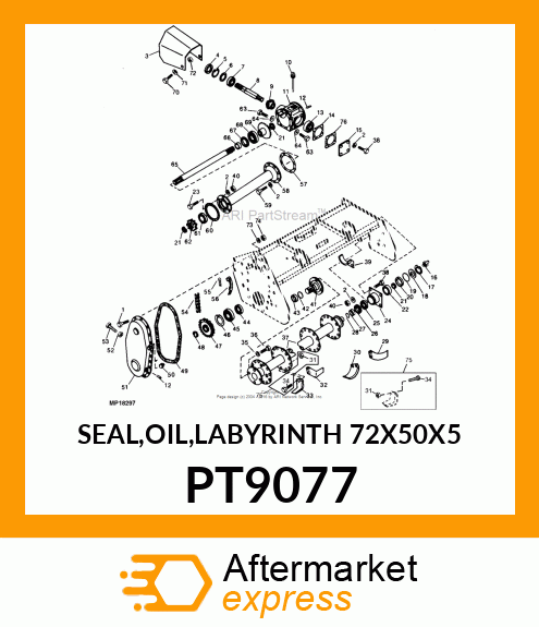 SEAL,OIL,LABYRINTH 72X50X5 PT9077