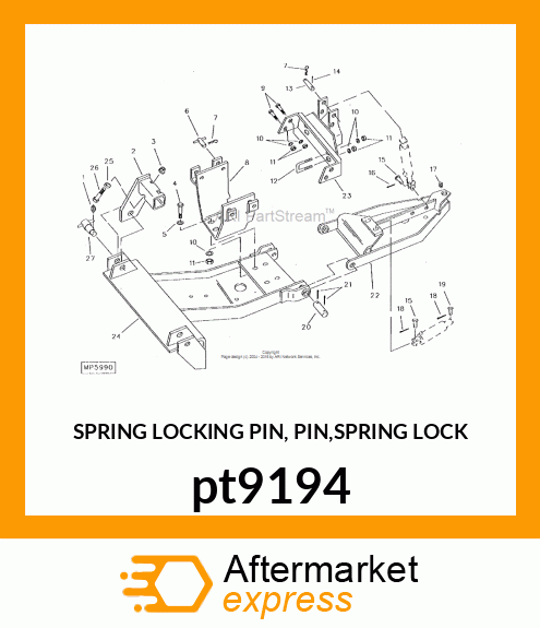 SPRING LOCKING PIN, PIN,SPRING LOCK pt9194