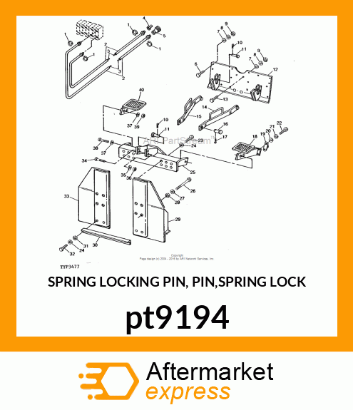 SPRING LOCKING PIN, PIN,SPRING LOCK pt9194