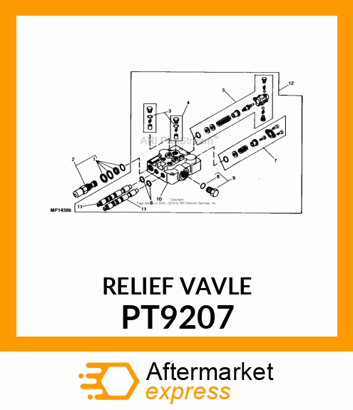 Valve - VALVE, RELIEF,625 PSI PT9207