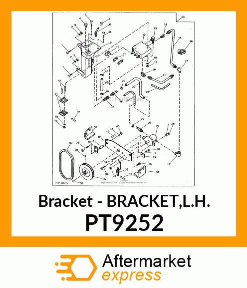 Bracket - BRACKET,L.H. PT9252