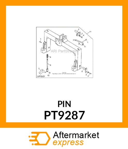 PIN,UPPER LINK PT9287