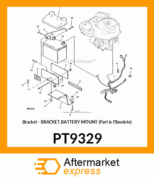 Bracket - BRACKET,BATTERY MOUNT (Part is Obsolete) PT9329