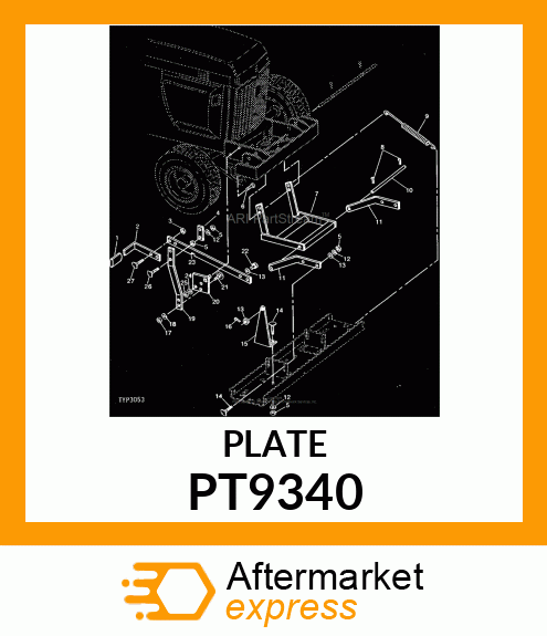 PLATE,HANDLE SUPPORT MOUNTING PT9340